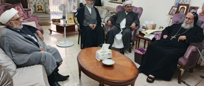اللجنة التحضيرية للقاء العلمائي تزور المطران جورج صليبا